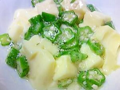 オクラたまご豆腐